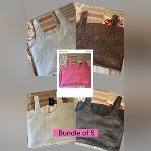 5 Express Tank Tops with sequins in front